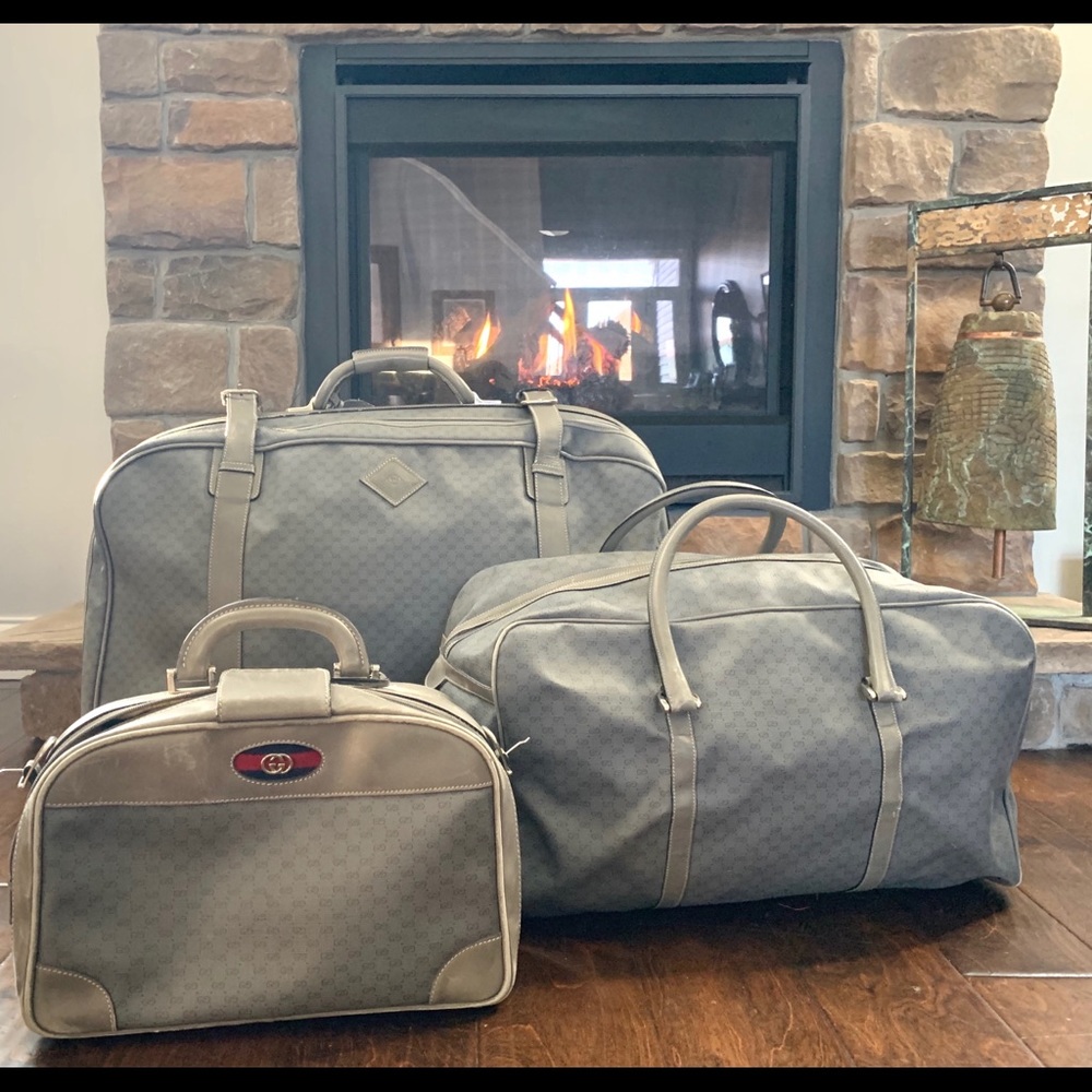 Vintage Gucci 3-Piece Luggage Set